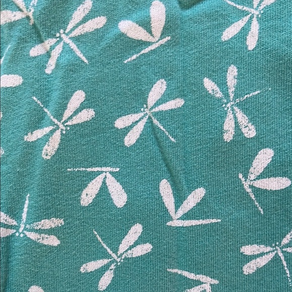Kids Turquoise Dress with White Patterns - Picture 3 of 5